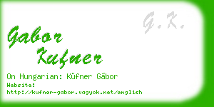 gabor kufner business card